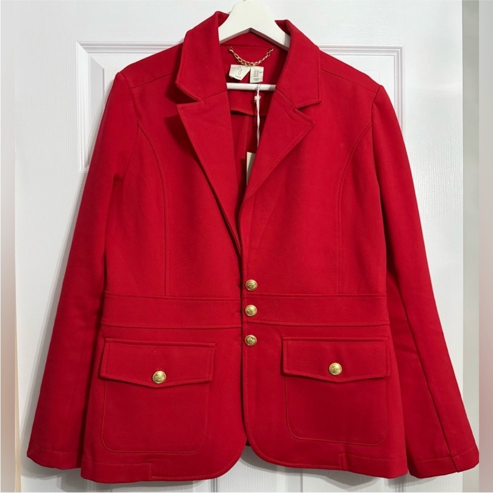 JOIE NWT Tailored Military Inspired Blazer with Gold Ornate Button Accents
